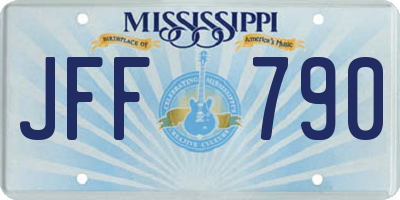 MS license plate JFF790