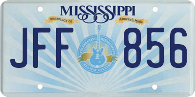 MS license plate JFF856