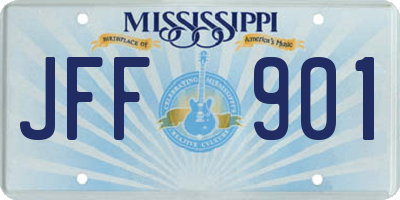 MS license plate JFF901