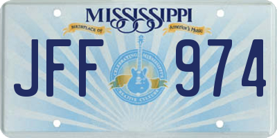 MS license plate JFF974