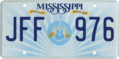 MS license plate JFF976