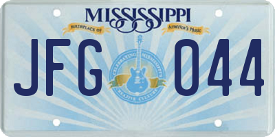 MS license plate JFG044