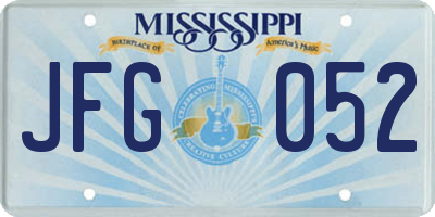 MS license plate JFG052