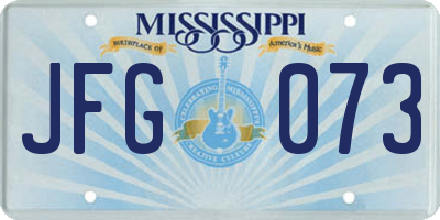 MS license plate JFG073