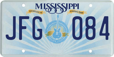 MS license plate JFG084