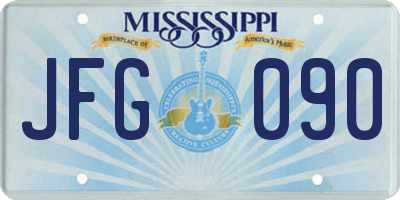 MS license plate JFG090