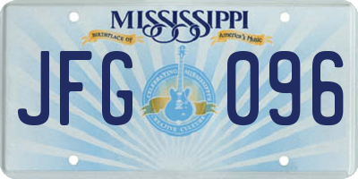 MS license plate JFG096