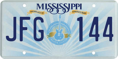 MS license plate JFG144