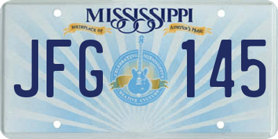 MS license plate JFG145