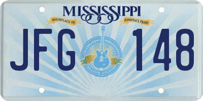 MS license plate JFG148