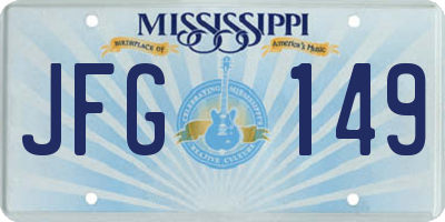 MS license plate JFG149