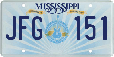MS license plate JFG151
