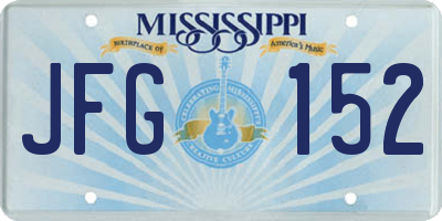 MS license plate JFG152