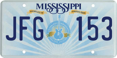 MS license plate JFG153