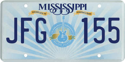 MS license plate JFG155