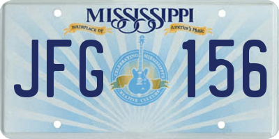 MS license plate JFG156