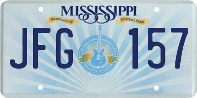 MS license plate JFG157
