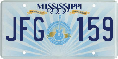 MS license plate JFG159