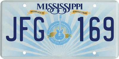 MS license plate JFG169