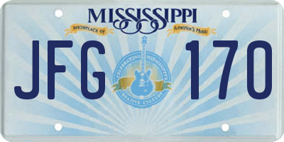 MS license plate JFG170