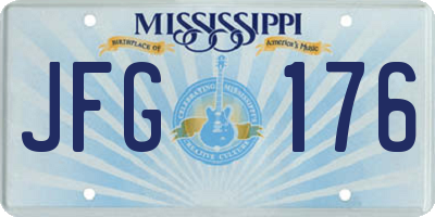 MS license plate JFG176