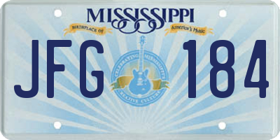 MS license plate JFG184
