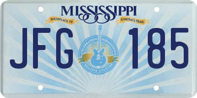 MS license plate JFG185