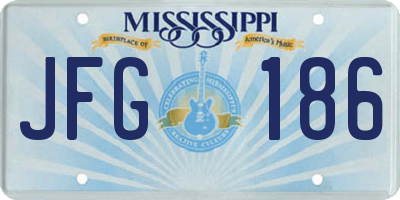 MS license plate JFG186