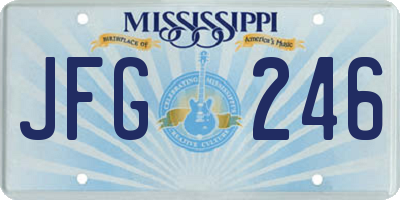 MS license plate JFG246