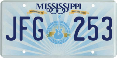 MS license plate JFG253