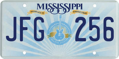 MS license plate JFG256