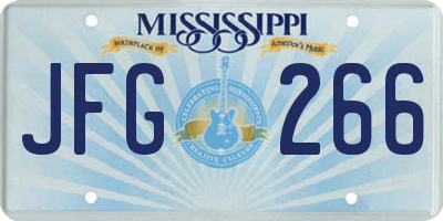 MS license plate JFG266