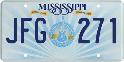 MS license plate JFG271