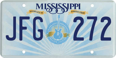 MS license plate JFG272