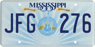 MS license plate JFG276