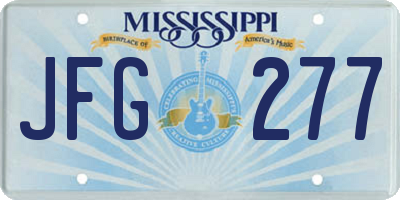 MS license plate JFG277