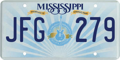 MS license plate JFG279