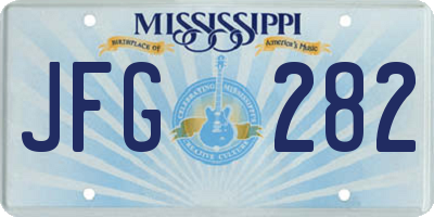 MS license plate JFG282