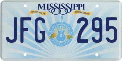 MS license plate JFG295