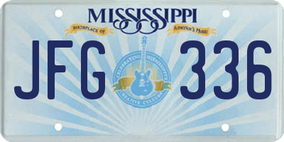 MS license plate JFG336