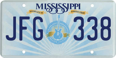 MS license plate JFG338
