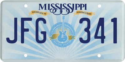 MS license plate JFG341