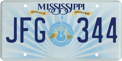 MS license plate JFG344