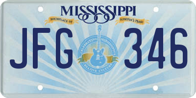 MS license plate JFG346