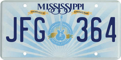 MS license plate JFG364