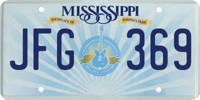 MS license plate JFG369