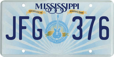 MS license plate JFG376