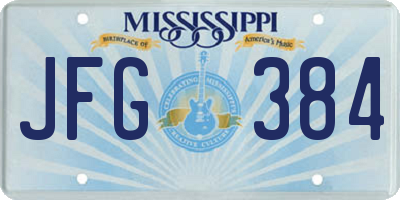 MS license plate JFG384