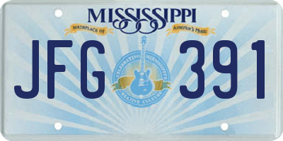 MS license plate JFG391