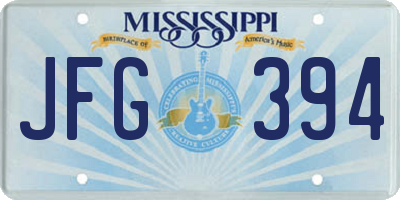 MS license plate JFG394